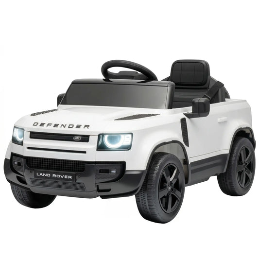 12V Licensed Land Rover Ride-On Car, Remote, White Electric Toy Cars White, Black at Gallery Canada