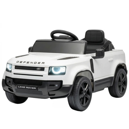 12V Licensed Land Rover Ride-On Car, Remote, White
