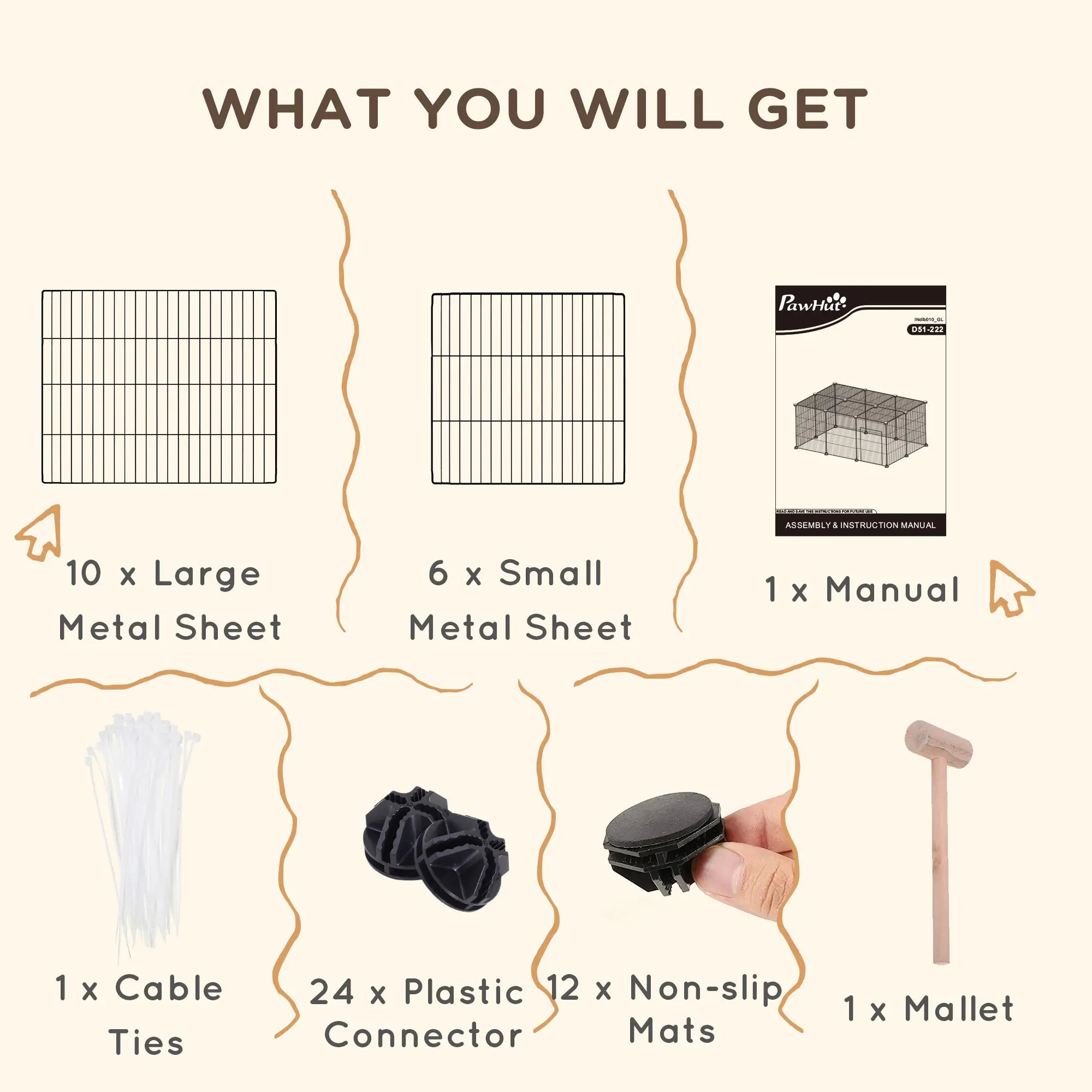 Small Animal Cage for Bunny, Guinea Pig, 16 Panels Houses & Habitats at Gallery Canada