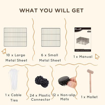 Small Animal Cage for Bunny, Guinea Pig, 16 Panels Houses & Habitats at Gallery Canada