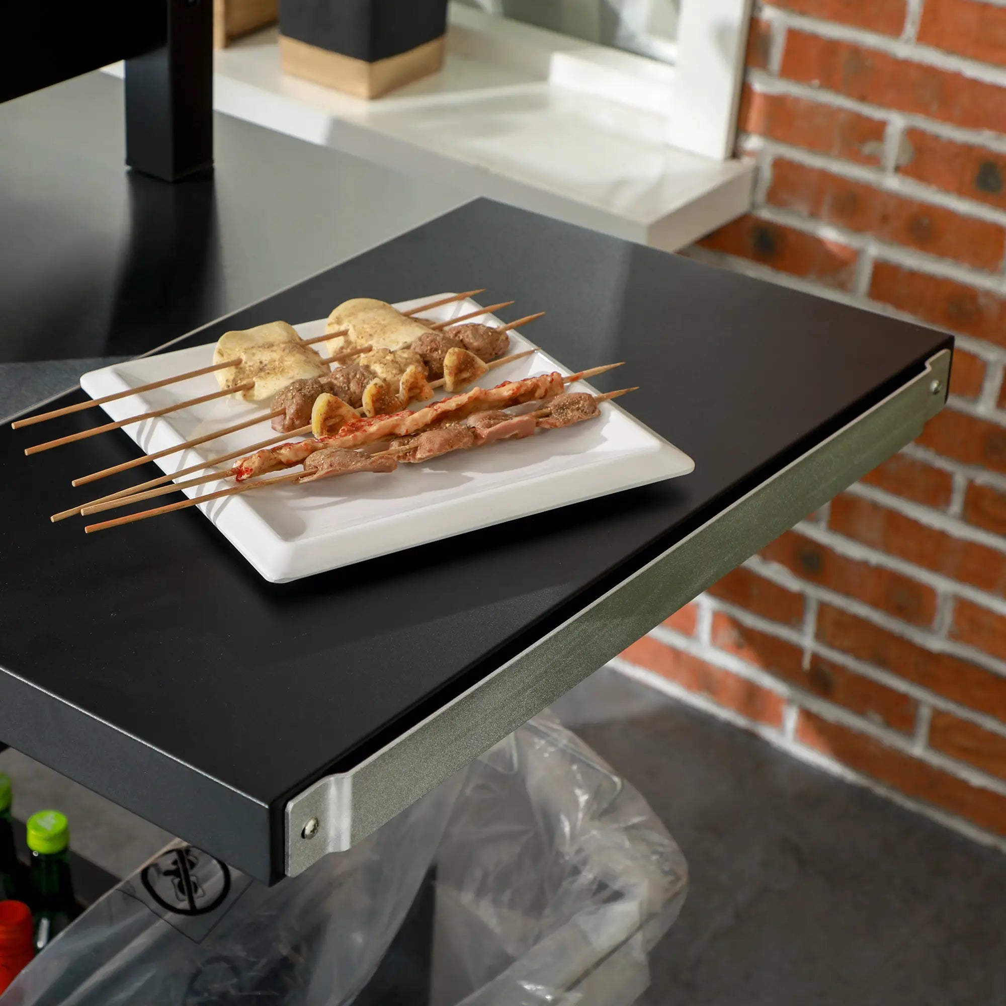3-Shelf Outdoor Grill Cart, Foldable Side Table, Stainless Steel Top Outdoor Grill Carts at Gallery Canada