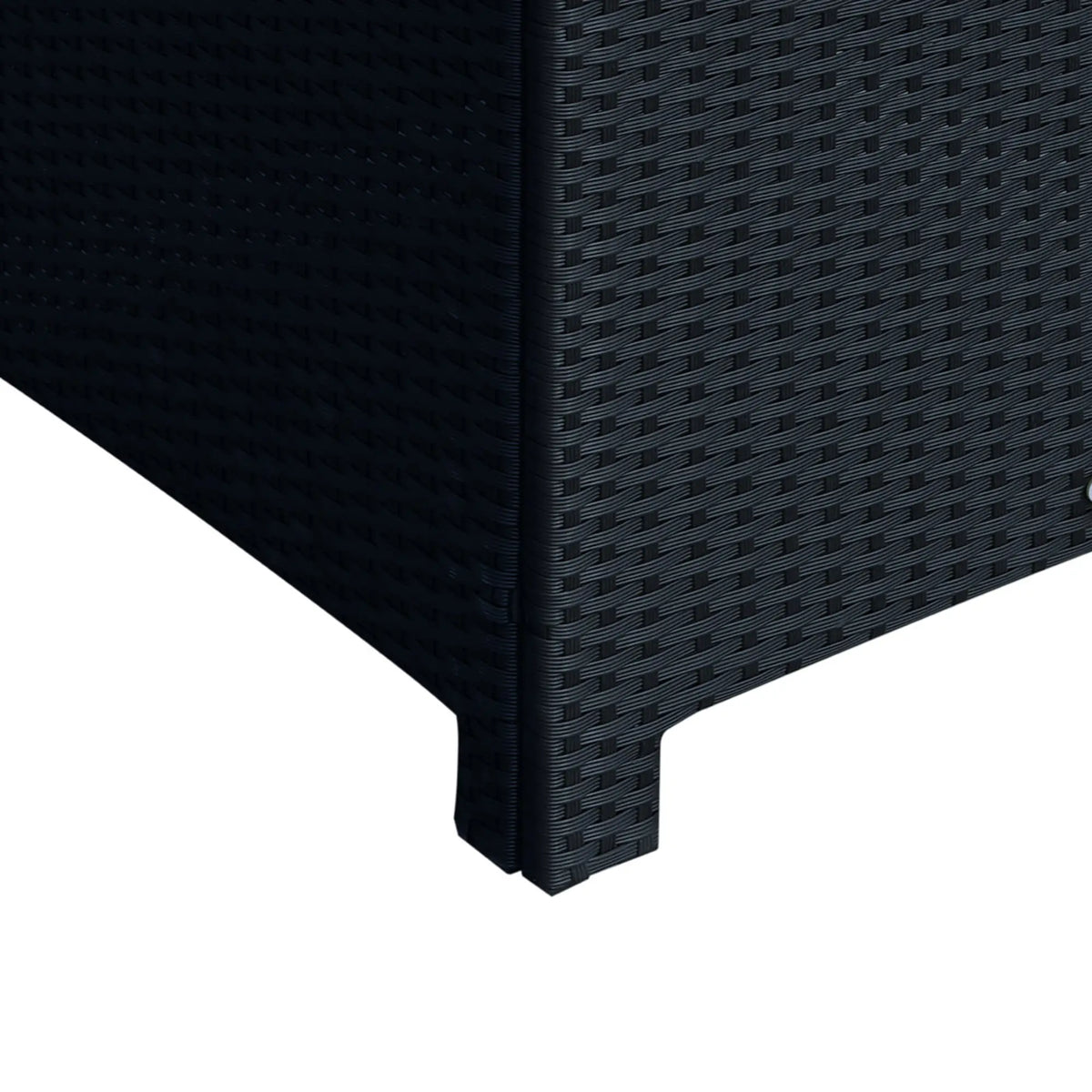 Rattan Side Table With Glass Top, Black Patio Side Tables at Gallery Canada