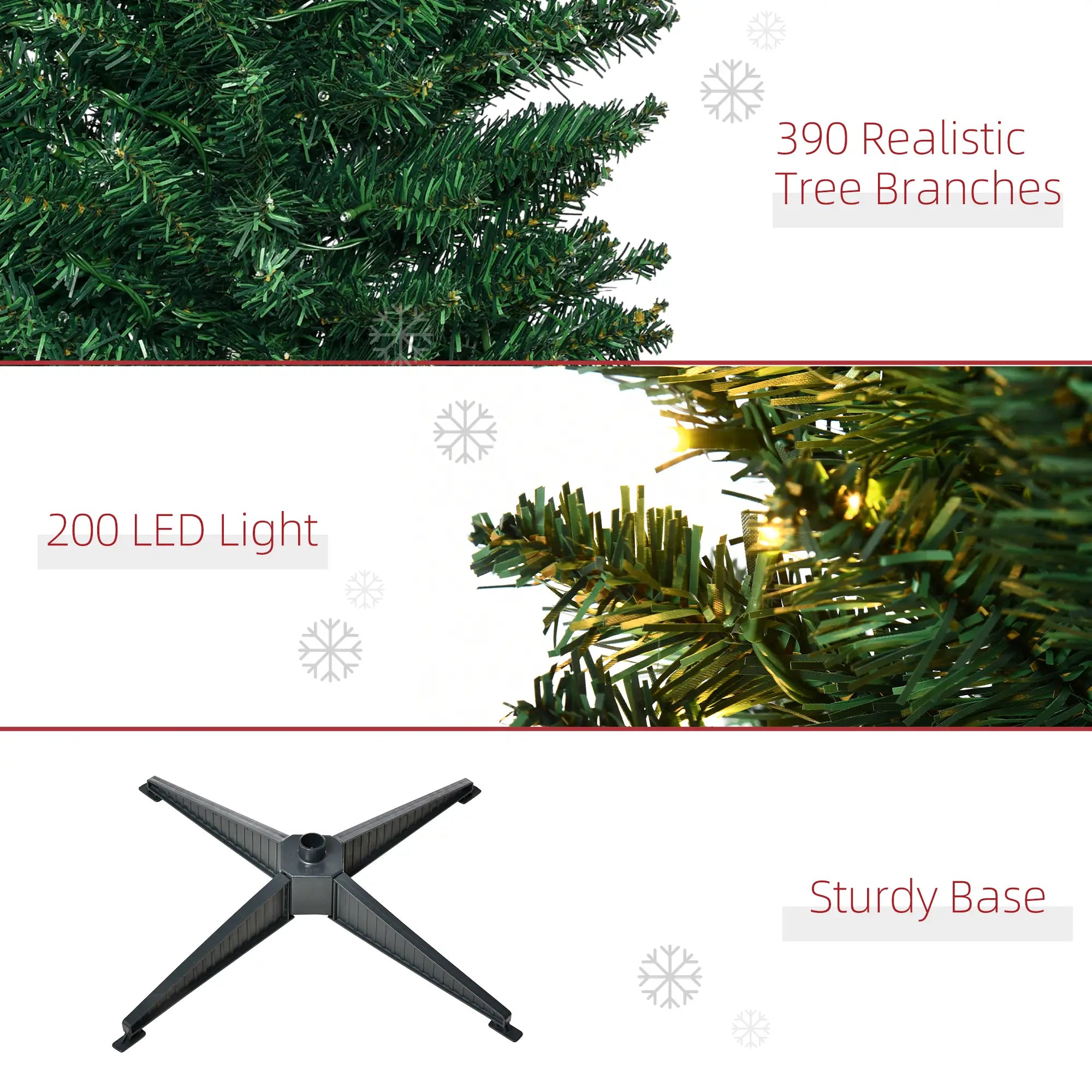6' Pre Lit Artificial Pencil Christmas Tree, Warm White LED Lights, Green Pre Lit Christmas Trees at Gallery Canada