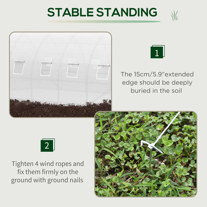 26' x 10' x 6.6' Large Walk in Tunnel Greenhouse Garden Plant Seed Green House Premium Steel Frame Tunnel Greenhouses at Gallery Canada
