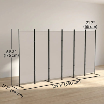 6 Ft Folding Room Divider, Portable Privacy Screen, Beige Room Dividers at Gallery Canada