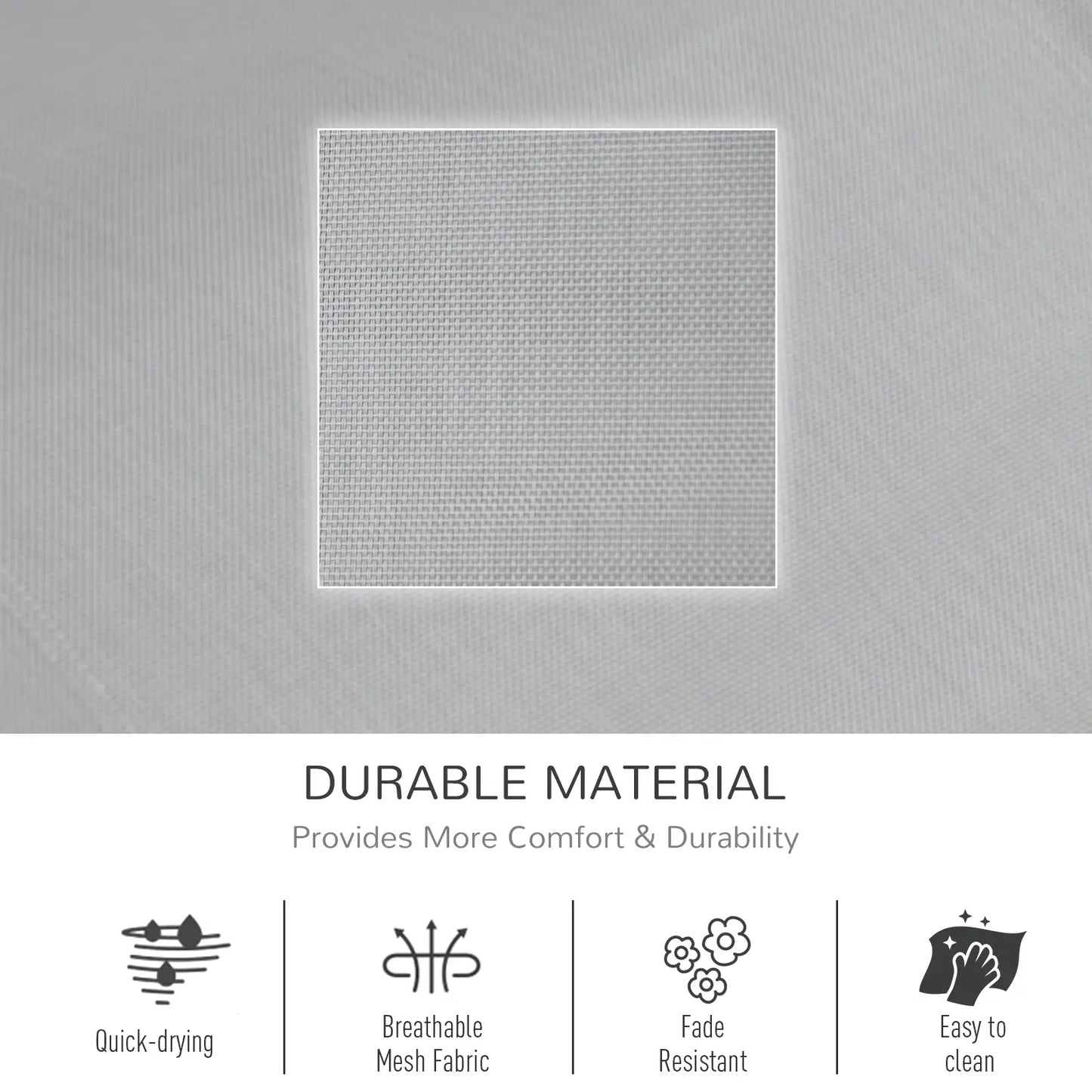 Outdoor Rocking Chair, Mesh Fabric, Removable Headrest, Side Pocket, Grey Outdoor Rocking Chairs at Gallery Canada