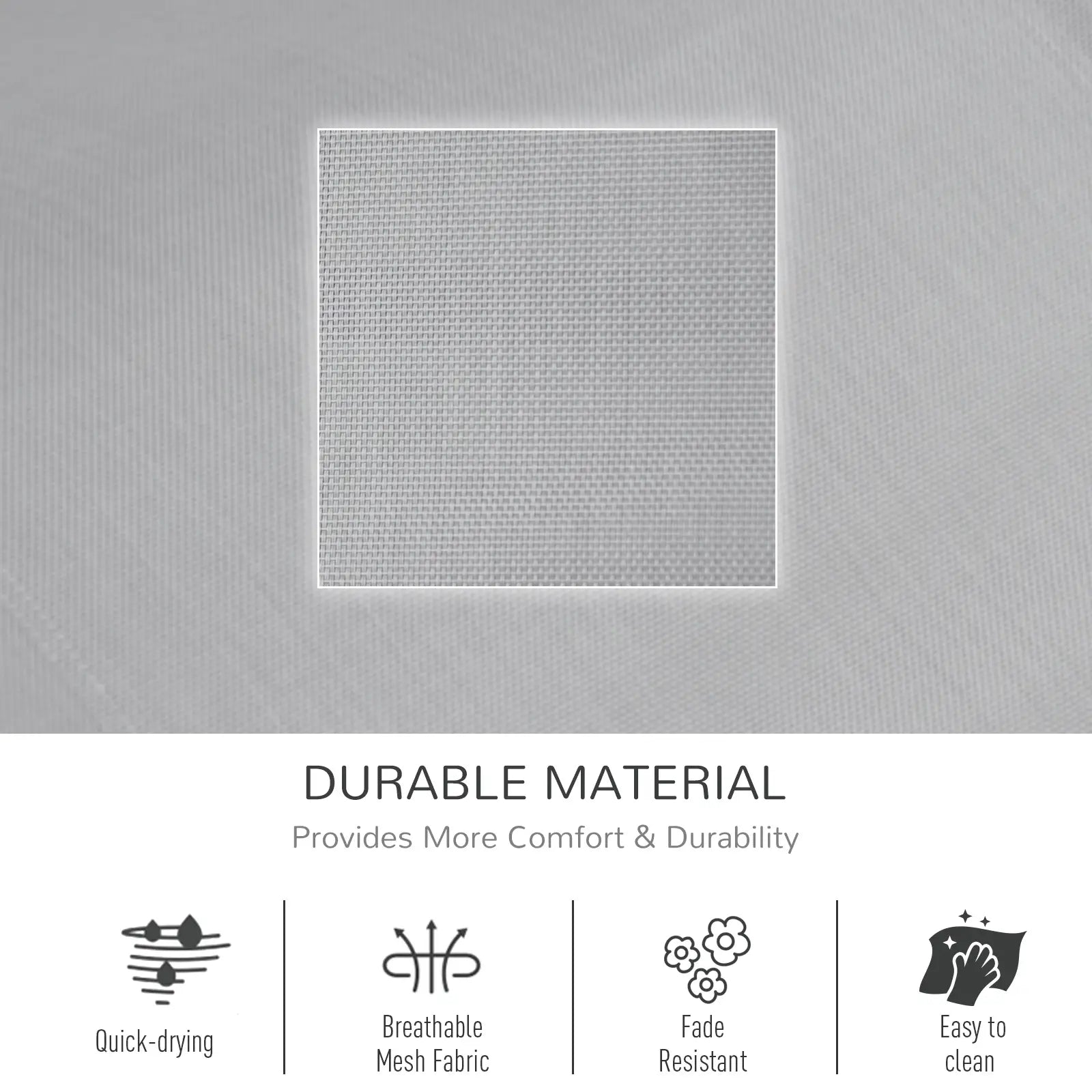 Outdoor Rocking Chair, Mesh Fabric, Removable Headrest, Side Pocket, Grey Outdoor Rocking Chairs at Gallery Canada