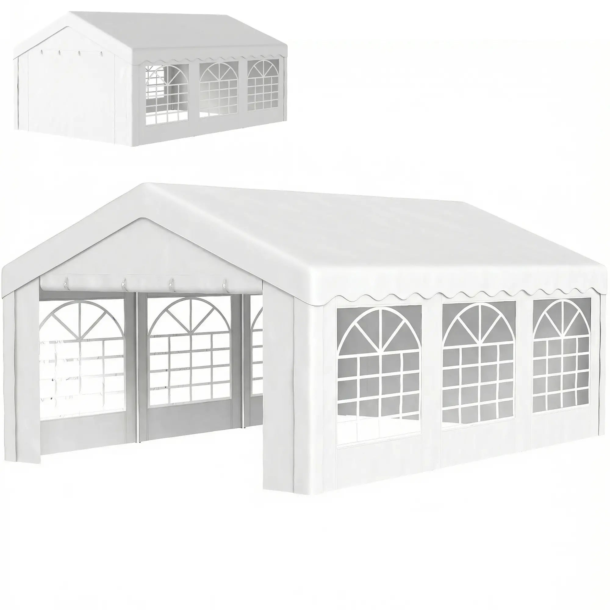 20'x13' Heavy Duty Portable Event Tent, White Canopy Tents White at Gallery Canada