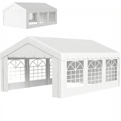 20'x13' Heavy Duty Portable Event Tent, White Canopy Tents White at Gallery Canada