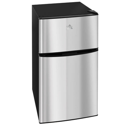 3.2 Cu Ft Compact Refrigerator, Mini Fridge with Freezer, Silver Small Kitchen Appliances Silver, Black at Gallery Canada