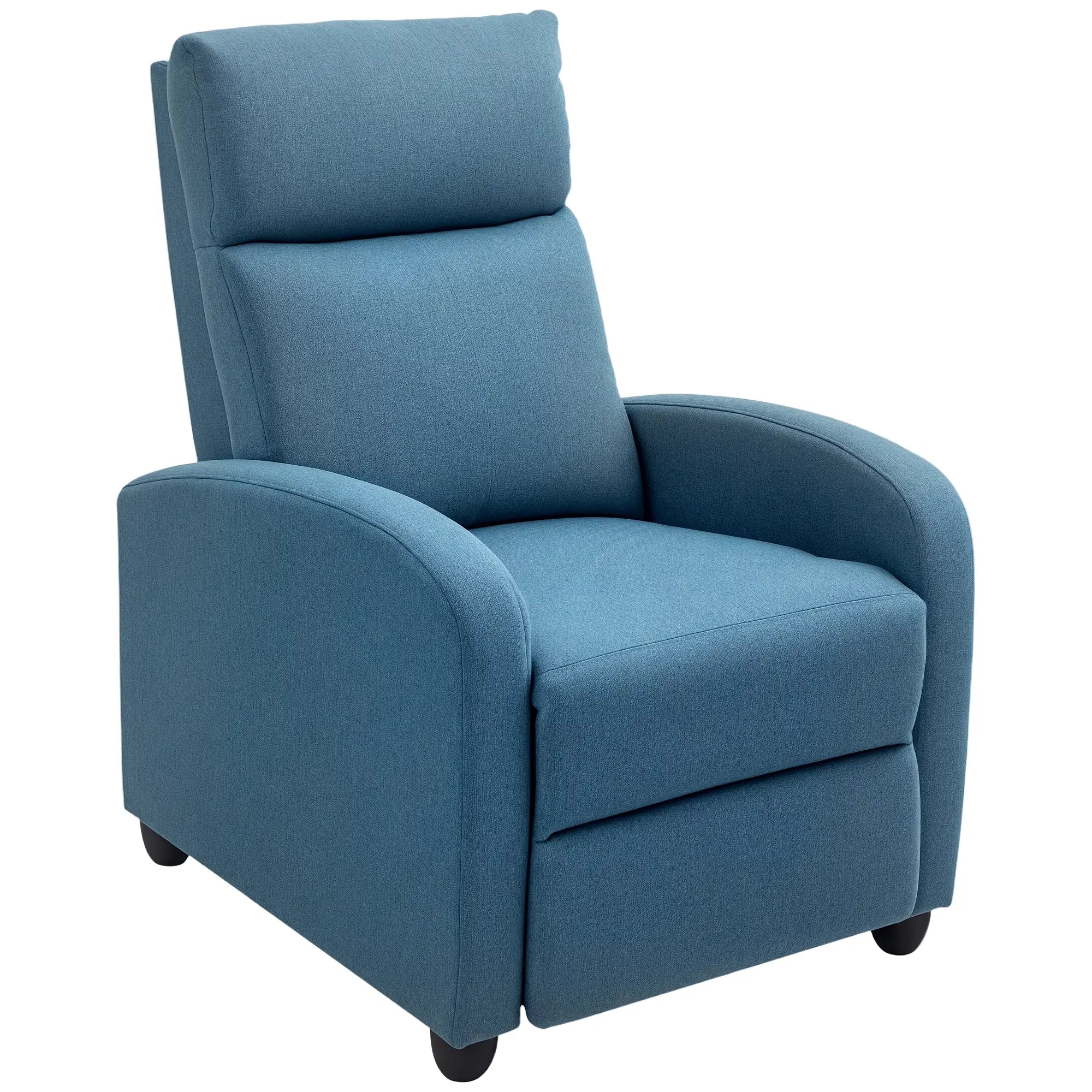 Manual Recliner Chair, Padded Seat, Living Room, Blue Sofas & Reclining Chairs Blue at Gallery Canada