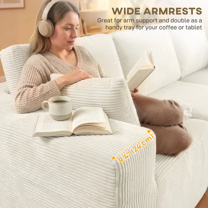 Modular Sectional Sofa, L Shaped Couch Sofa Bed, Cream White 3-Seater Sofas at Gallery Canada