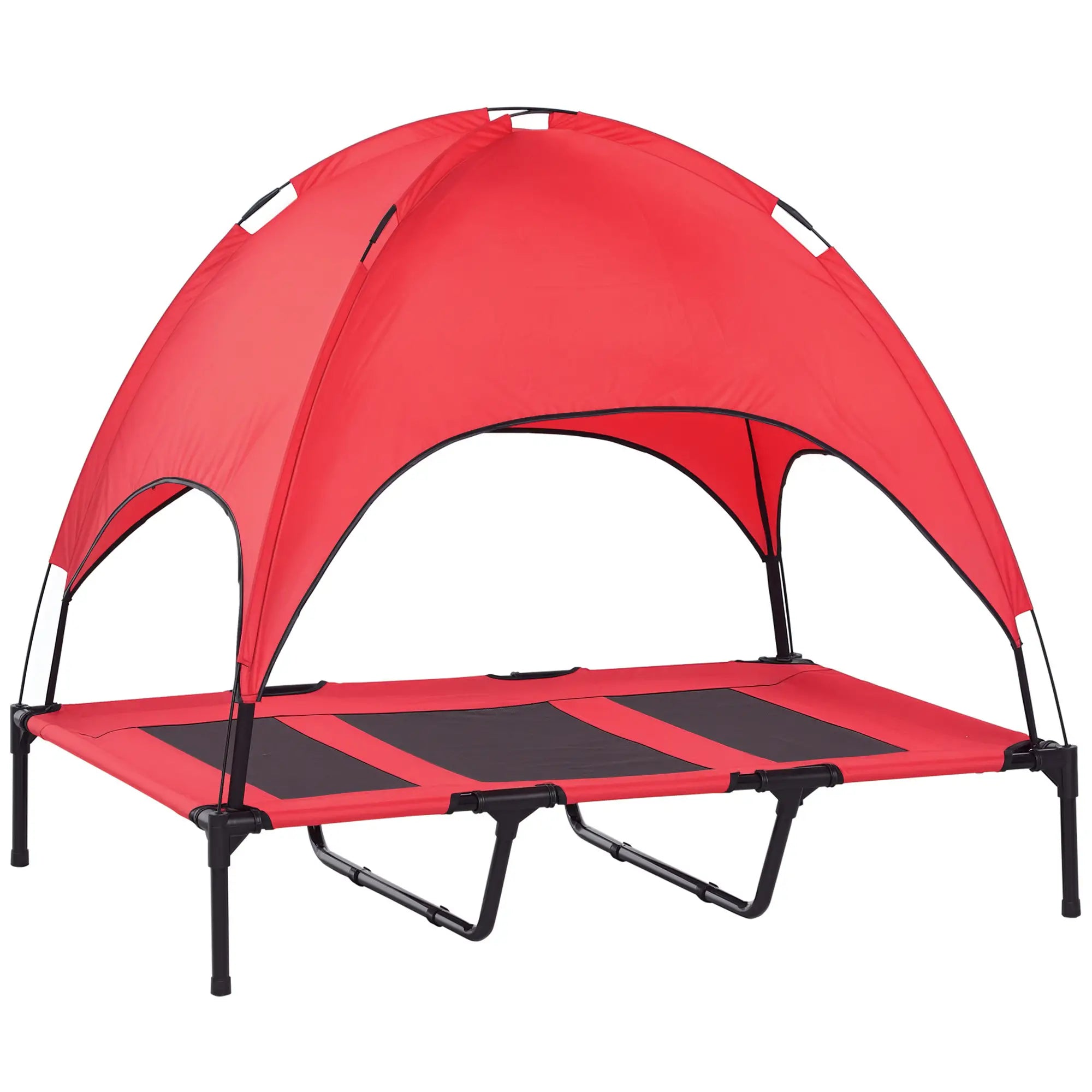 Elevated Pet Bed, Dog Cot, Portable Outdoor Indoor, Red Elevated Dog Beds Red and Black at Gallery Canada
