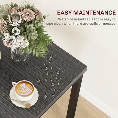 Dining Table Set for 2, 3 Piece, Metal Legs, Grey Dining Table Sets at Gallery Canada