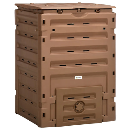 Garden Composter, 80 Vents, 2 Doors, 120 Gallon, Brown Outdoor Compost Bin at Gallery Canada