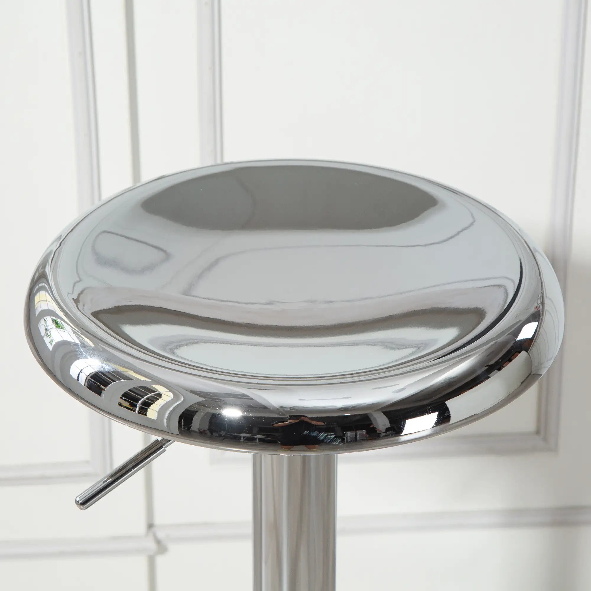 Steel Bar Stools Set of 2, Adjustable Counter Height, Silver Bar Stools at Gallery Canada