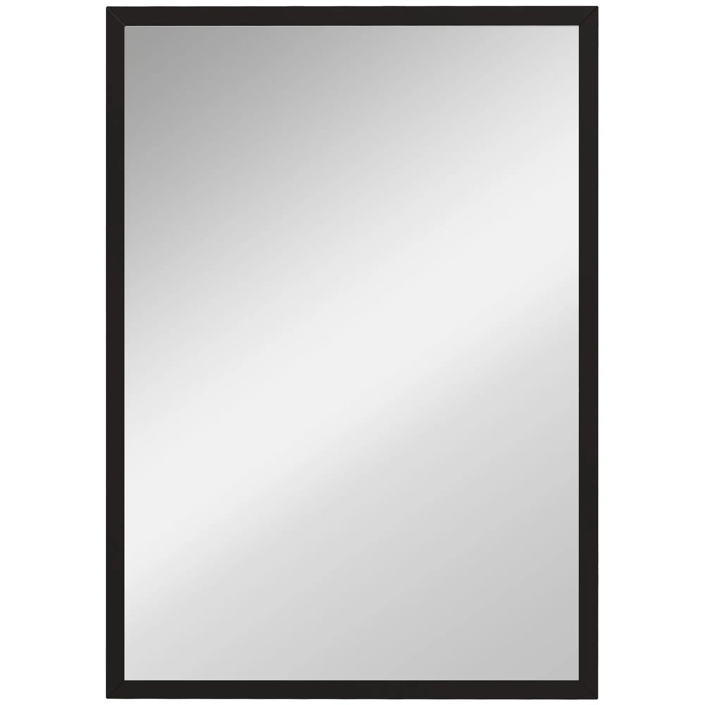 20" x 28" Bathroom Mirror, Rectangular Wall Mirror, Black
