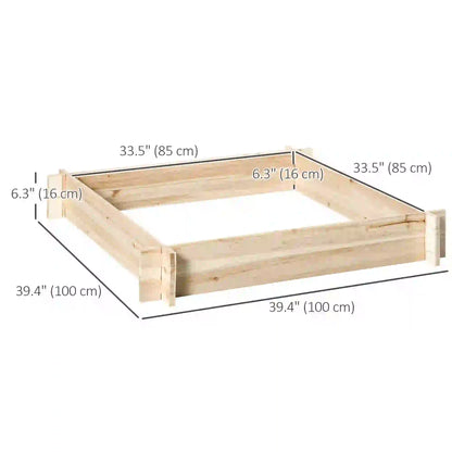 39'' x 39'' Wooden Raised Garden Bed, DIY Herb Planter Box Wooden Planter Boxes at Gallery Canada