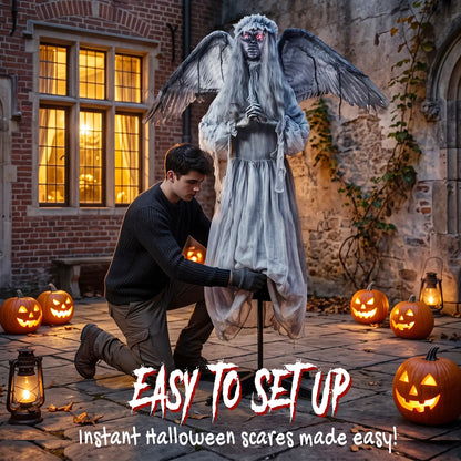 Animated Crying Angel Halloween Decoration, Sound & Touch Halloween Decorations at Gallery Canada