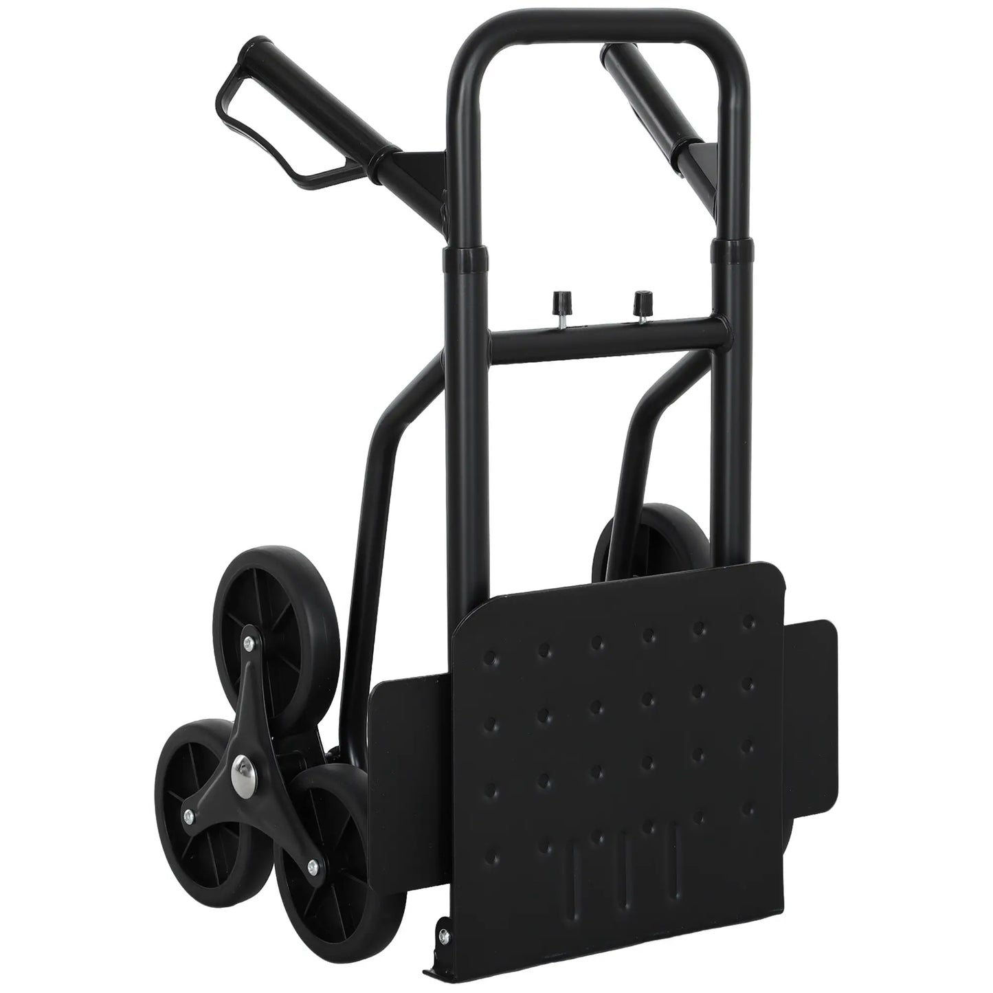 6-Wheels Stair Climber Cart, Foldable Steel, 264lbs, Black Folding Hand Trucks Black at Gallery Canada