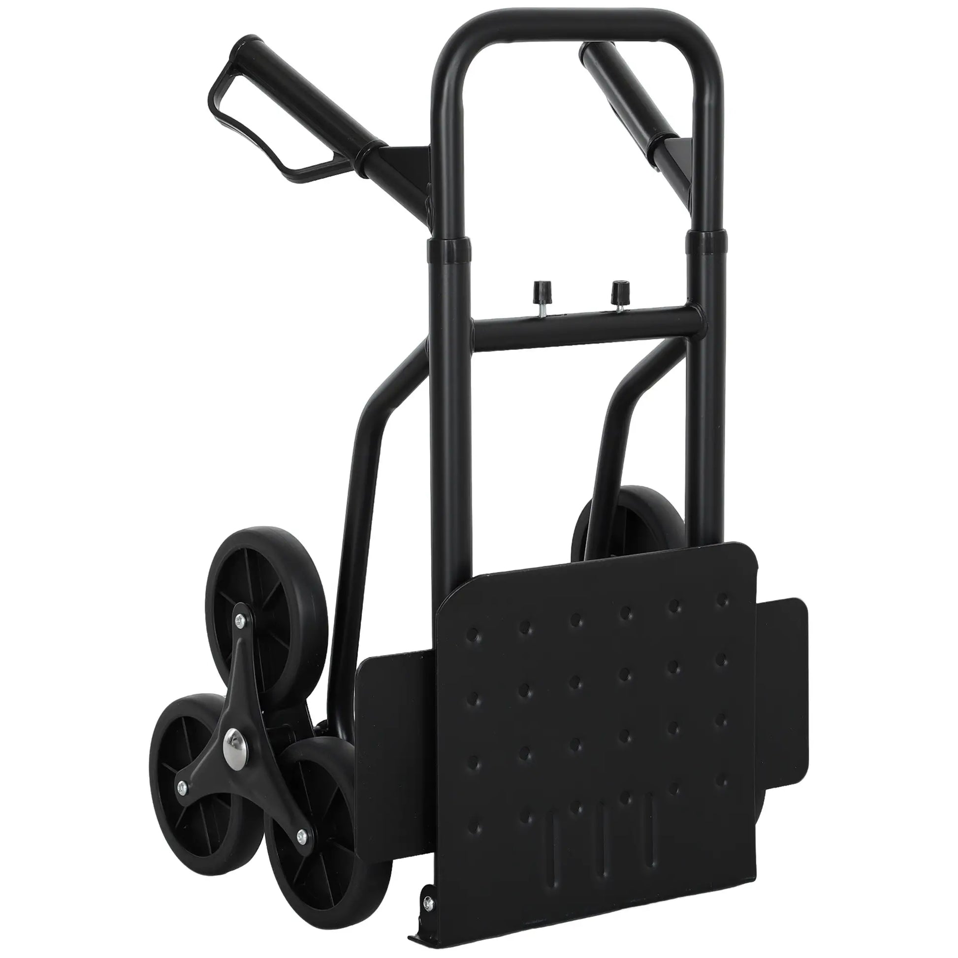 6-Wheels Stair Climber Cart, Foldable Steel, 264lbs, Black Folding Hand Trucks Black at Gallery Canada