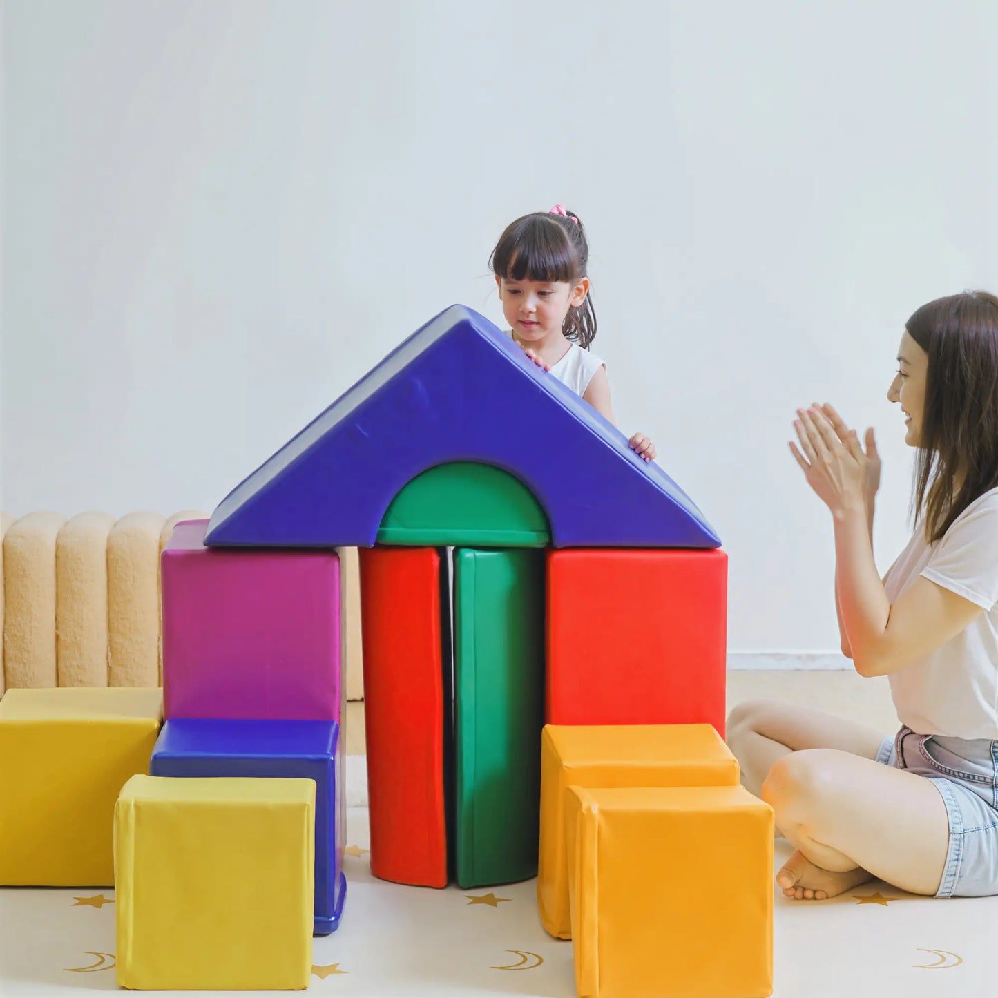 11 Piece Soft Play Blocks, Kids Climb Crawl Gym, Foam Building, Light Color Baby Gym & Playmats at Gallery Canada