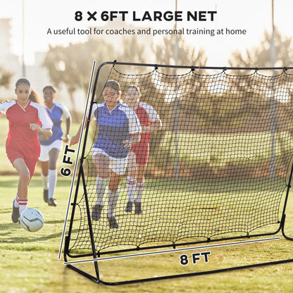 8' x 6' Soccer Rebounder Net, 5 Adjustable Angles, Training Practice Football at Gallery Canada