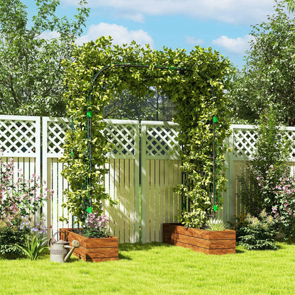 Arched Garden Trellis, 8 FT Tall Metal Plant Support with Netting Plant Stands at Gallery Canada