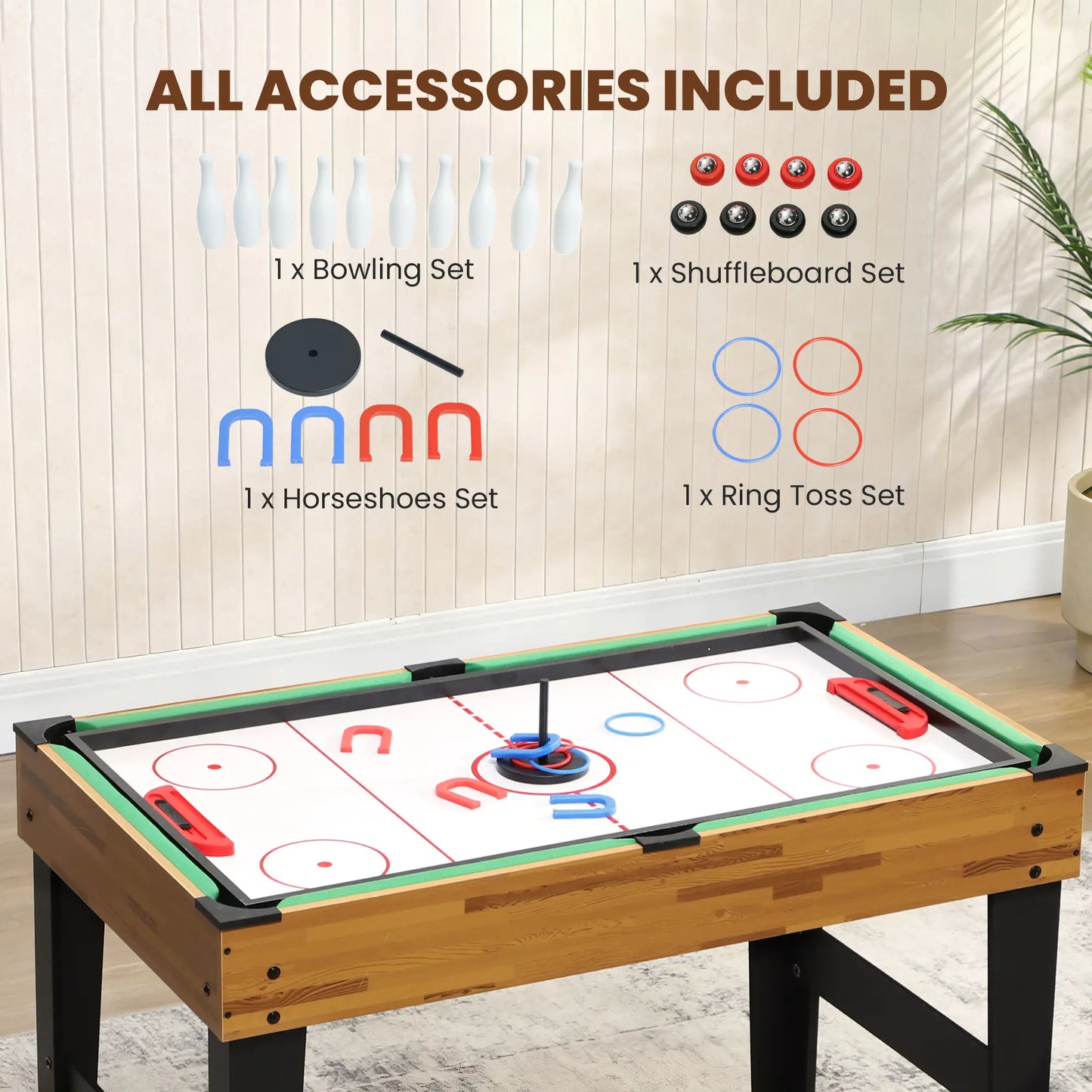 48 in Multi Game Table, 13-in-1 Combo, Light Walnut Game Tables at Gallery Canada