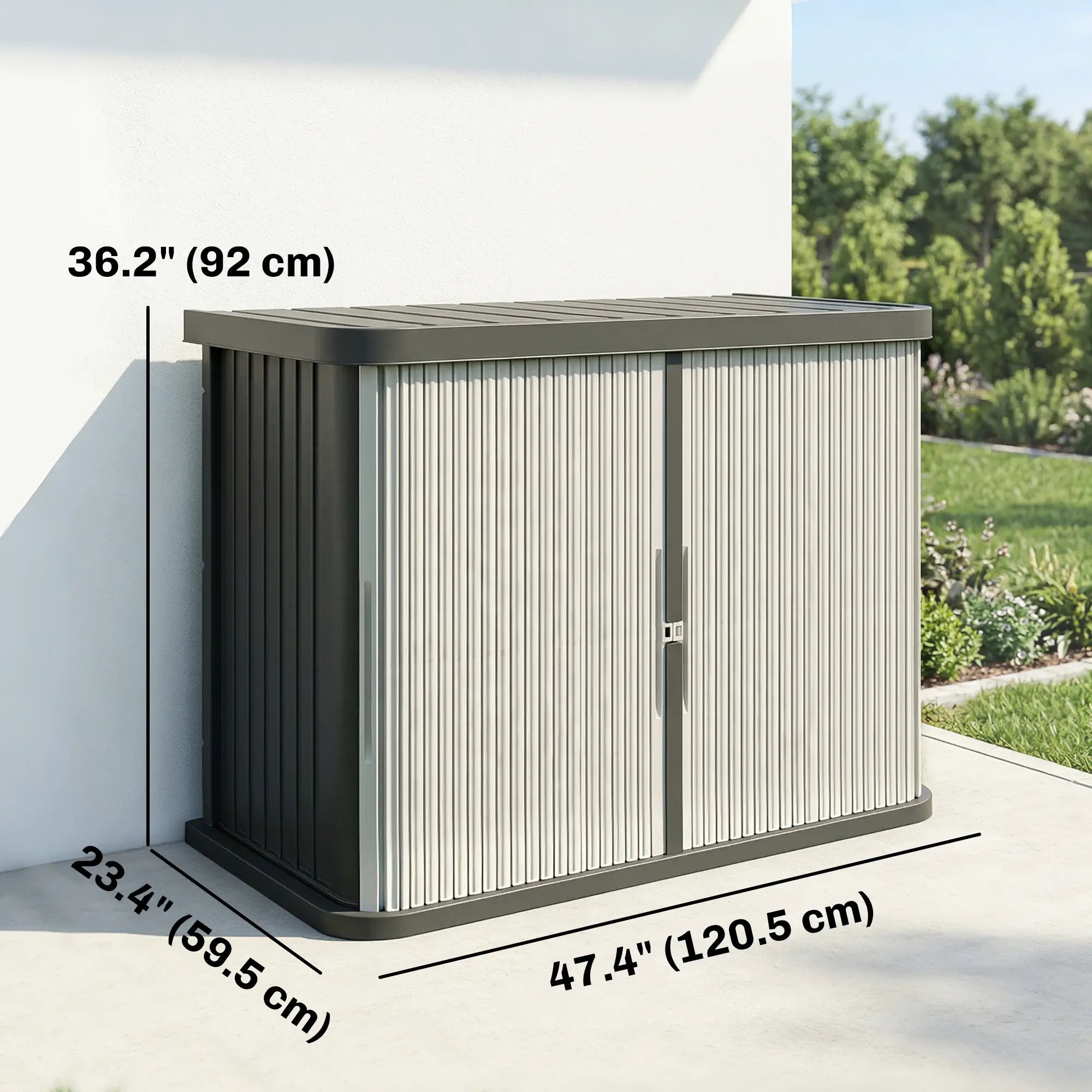 127 Gallon Outdoor Storage Box, UV Resistant, Light Brown Patio Storage Boxes at Gallery Canada