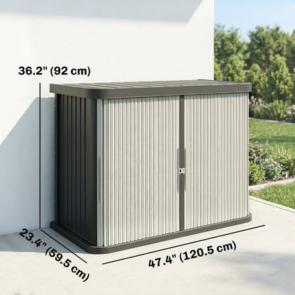 127 Gallon Outdoor Storage Box, UV Resistant, Light Brown Patio Storage Boxes at Gallery Canada