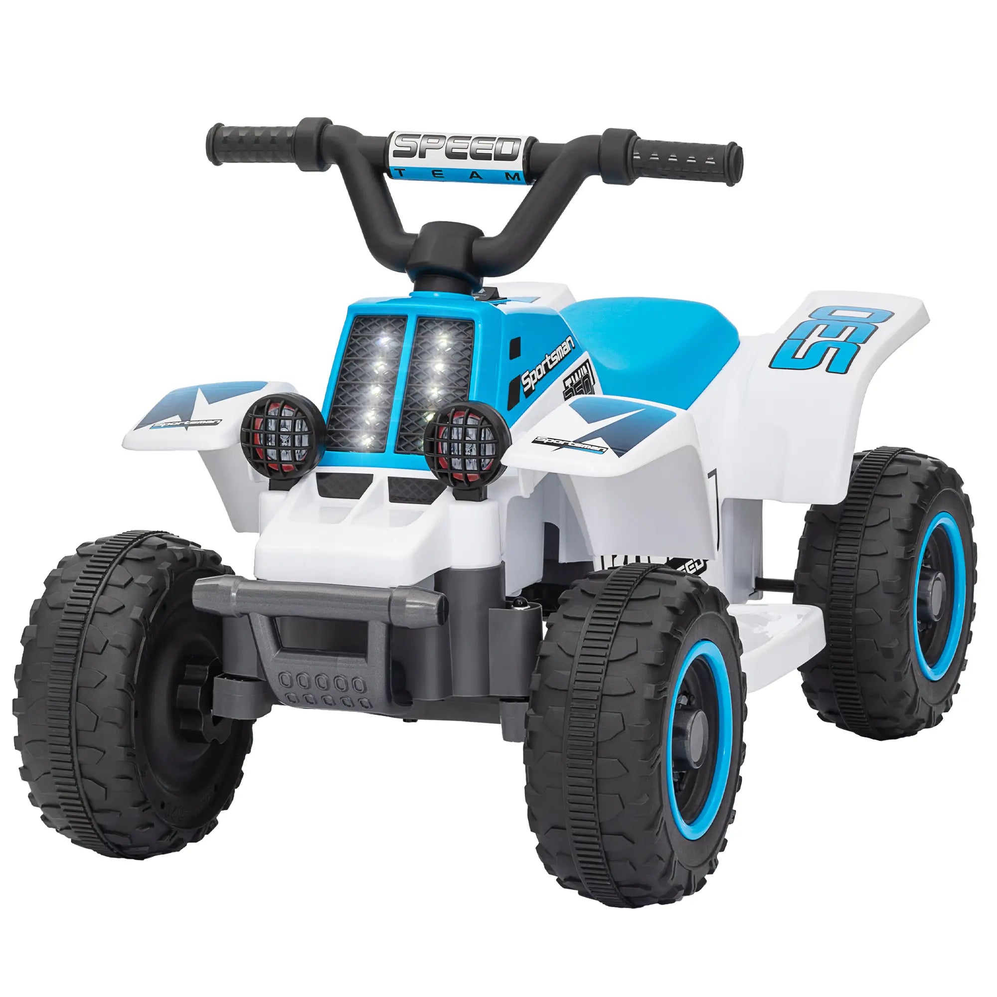 6V Kids ATV Quad, 4 Wheeler Electric Ride On Car, White Electric Toy Cars White at Gallery Canada