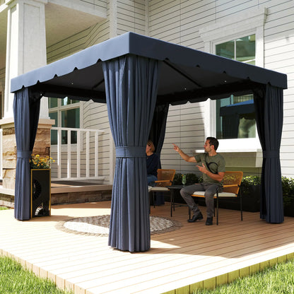 10' X 10' Outdoor Patio Gazebo, Dark Blue