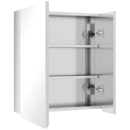 Wall Mounted Medicine Cabinet, Mirror, Hinged Doors, 3-Tier Shelves, Silver Mirror Medicine Cabinets at Gallery Canada