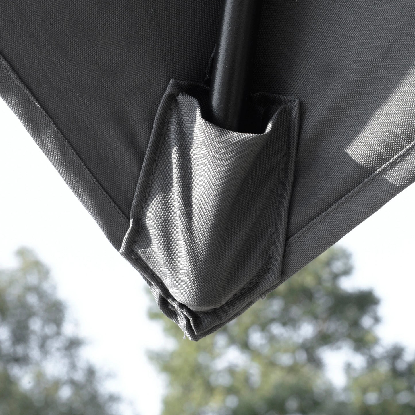 10' x 10' Cantilever Patio Umbrella, Double Top, 360° Rotation, 5 Tilt Angles, Charcoal Grey Cantilever Umbrellas at Gallery Canada