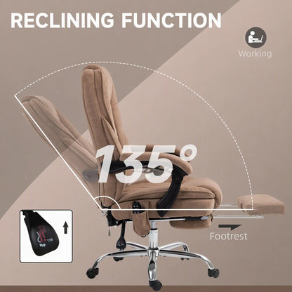 Massage Office Chair, Reclining Computer Chair, Adjustable Height, Brown Massage Chairs at Gallery Canada