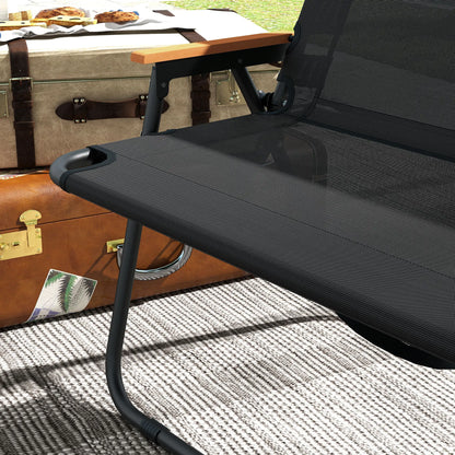 2-Seat Folding Camping Chair, Mesh Fabric, Black Patio Chairs at Gallery Canada