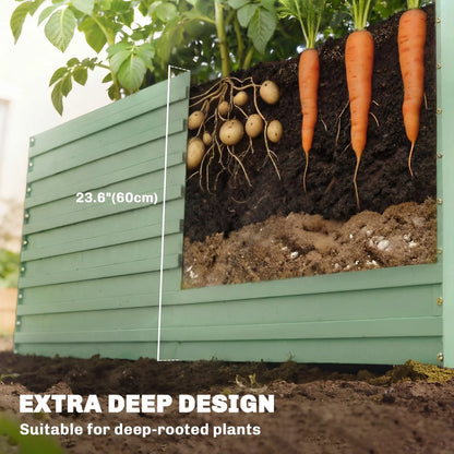 5' x 3' x 2' Raised Garden Bed, Galvanized Planter Box, Light Green Galvanized Planter Boxes at Gallery Canada