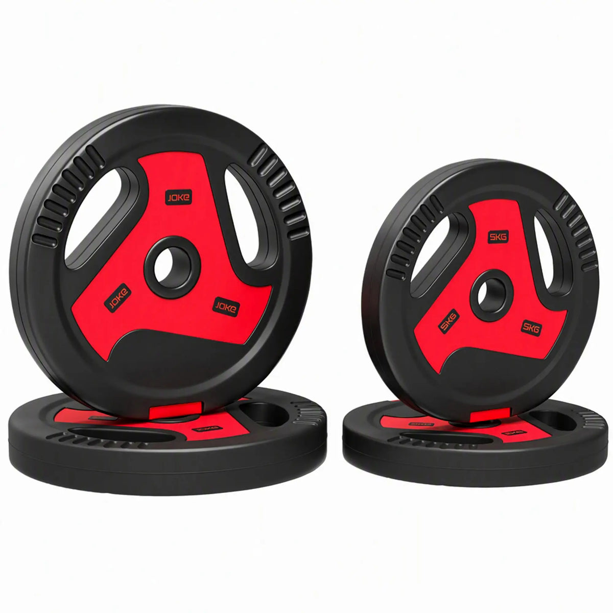 4-Piece 66 lbs Weight Plates Set, Sand-Filled with Handles, 1" Hole, Black, Black