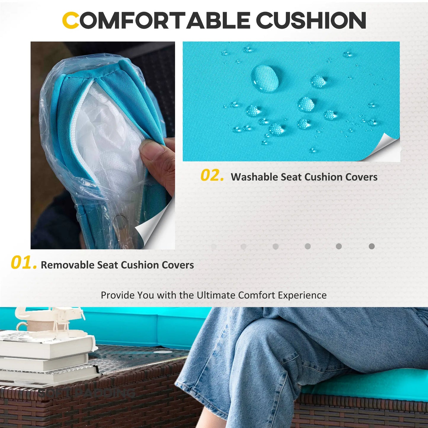 Patio Furniture With Soft Cushions, Corner Sofa Sets, Turquoise Patio Furniture Sets at Gallery Canada