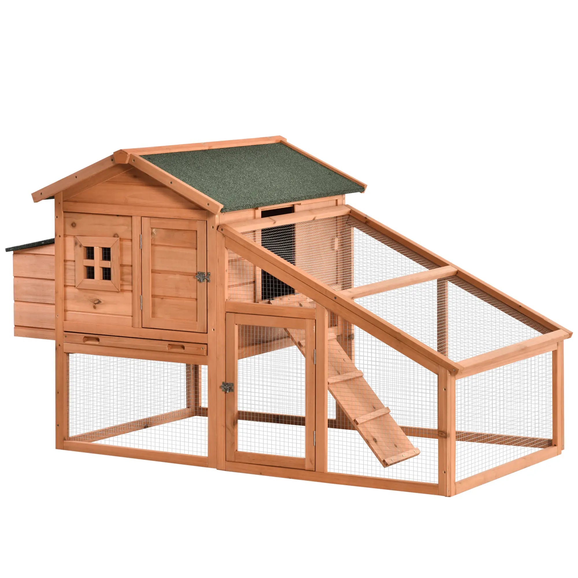 69 Wooden Chicken Coop, Rabbit Hutch, Outdoor Poultry Cage, Yellow and Green Chicken Coops at Gallery Canada