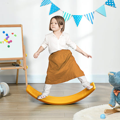32.3" Balance Board, Kids Wobble Board, Montessori Toy, Yellow Baby Gym & Playmats at Gallery Canada
