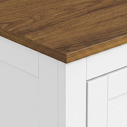 Bathroom Storage Cabinet, Barn Floor Cabinet, White