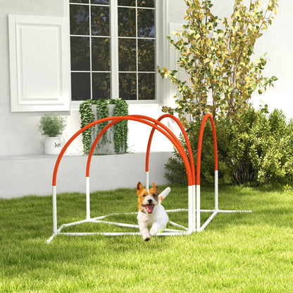 Dog Agility Kit, Obstacle Course Training Equipment, Weave Poles, Carry Bag, Orange Dog Agility Training Equipment at Gallery Canada