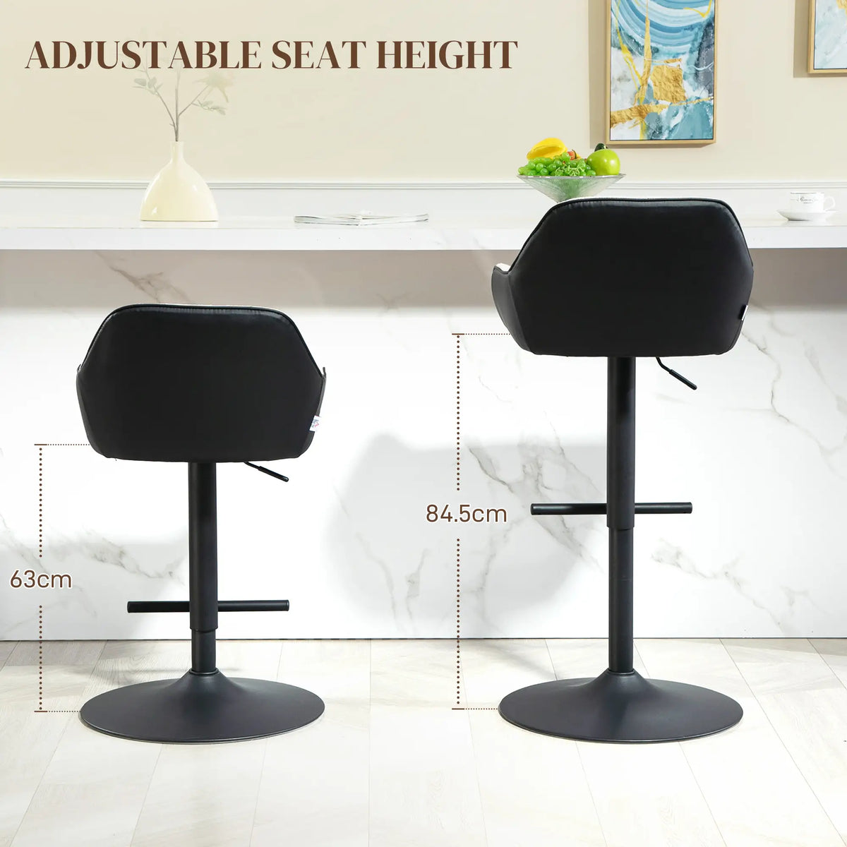 Swivel Counter Height Barstools Set of 2, Adjustable Height, Light Grey Bar Stools at Gallery Canada
