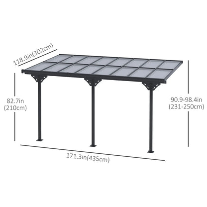 Adjustable Height Outdoor Pergola, 14ft x 10ft, Grey Pergolas at Gallery Canada