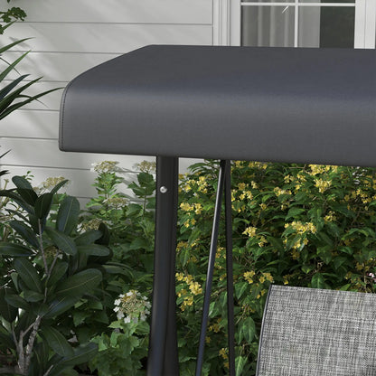 3 Person Porch Swing, Adjustable Canopy, Mixed Grey, Grey Porch Swings with Canopy at Gallery Canada