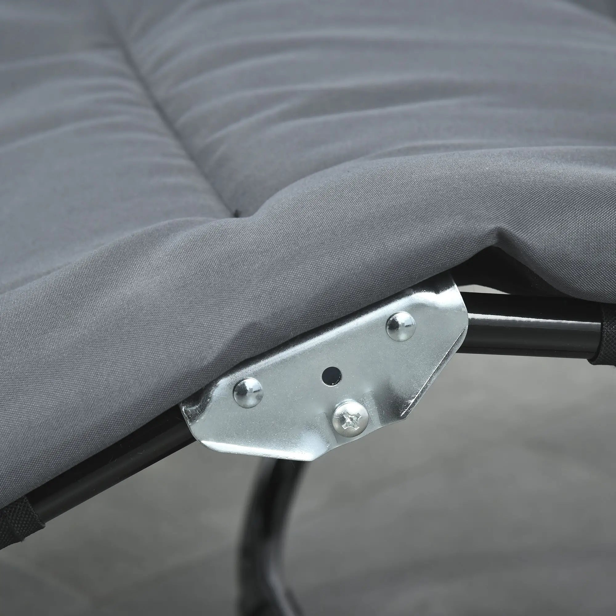 Foldable Lounge Chair, Reclining Patio Sun Lounger, 6-Position Adjustable, Grey Lounger Chairs at Gallery Canada