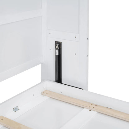 Murphy Bed with Cabinets, Space-Saving Design, 117.5" L x 16" W x 88" H, White Bed Frames at Gallery Canada