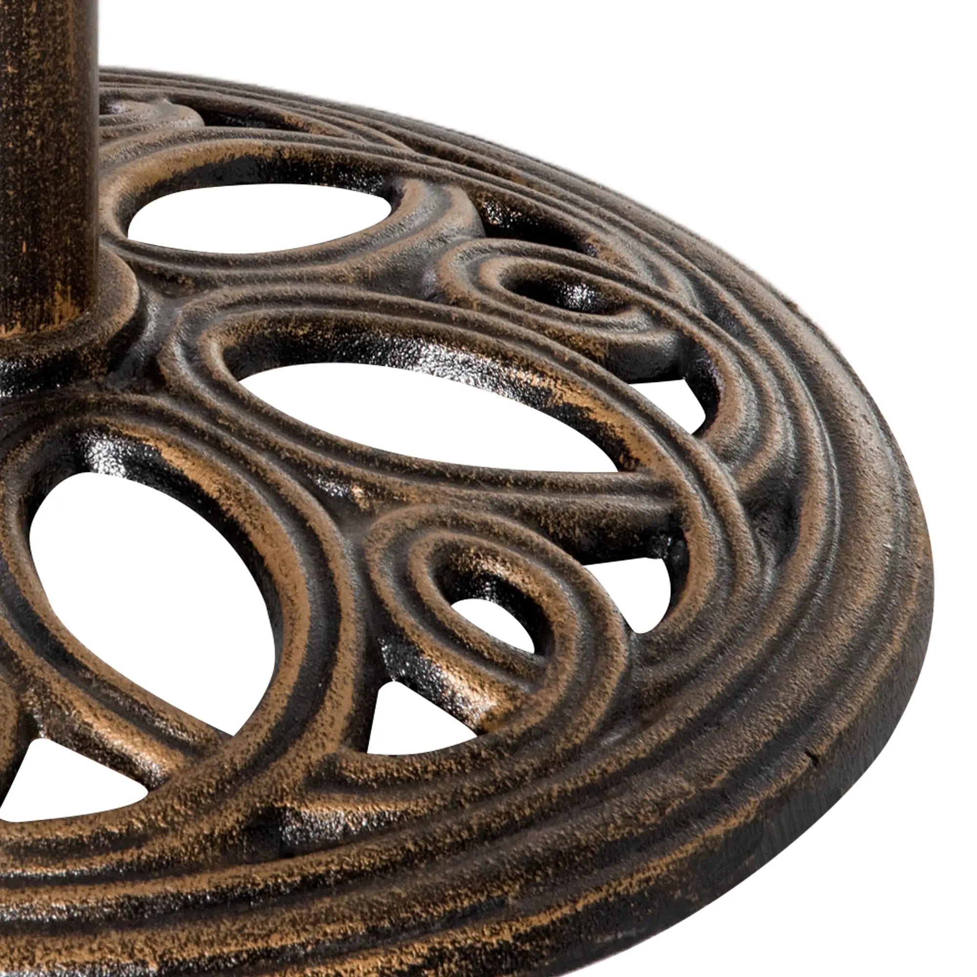 Round Cast Iron Umbrella Base Stand, Outdoor, Fit Dia. 1.5